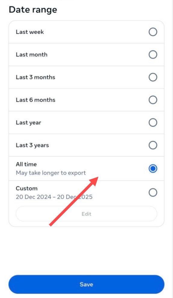 Step 11: Instagram Settings Menu